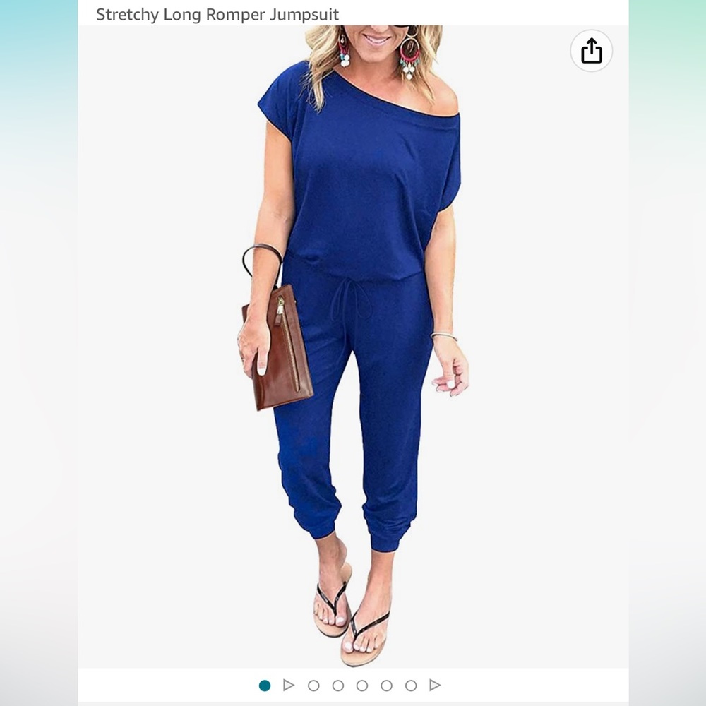 Never worn - blue short sleeve romper